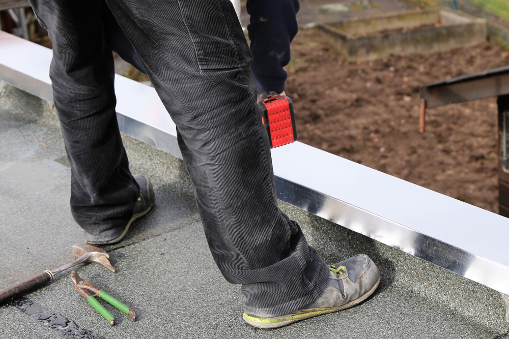 Roof repair work on a Southport tile roof